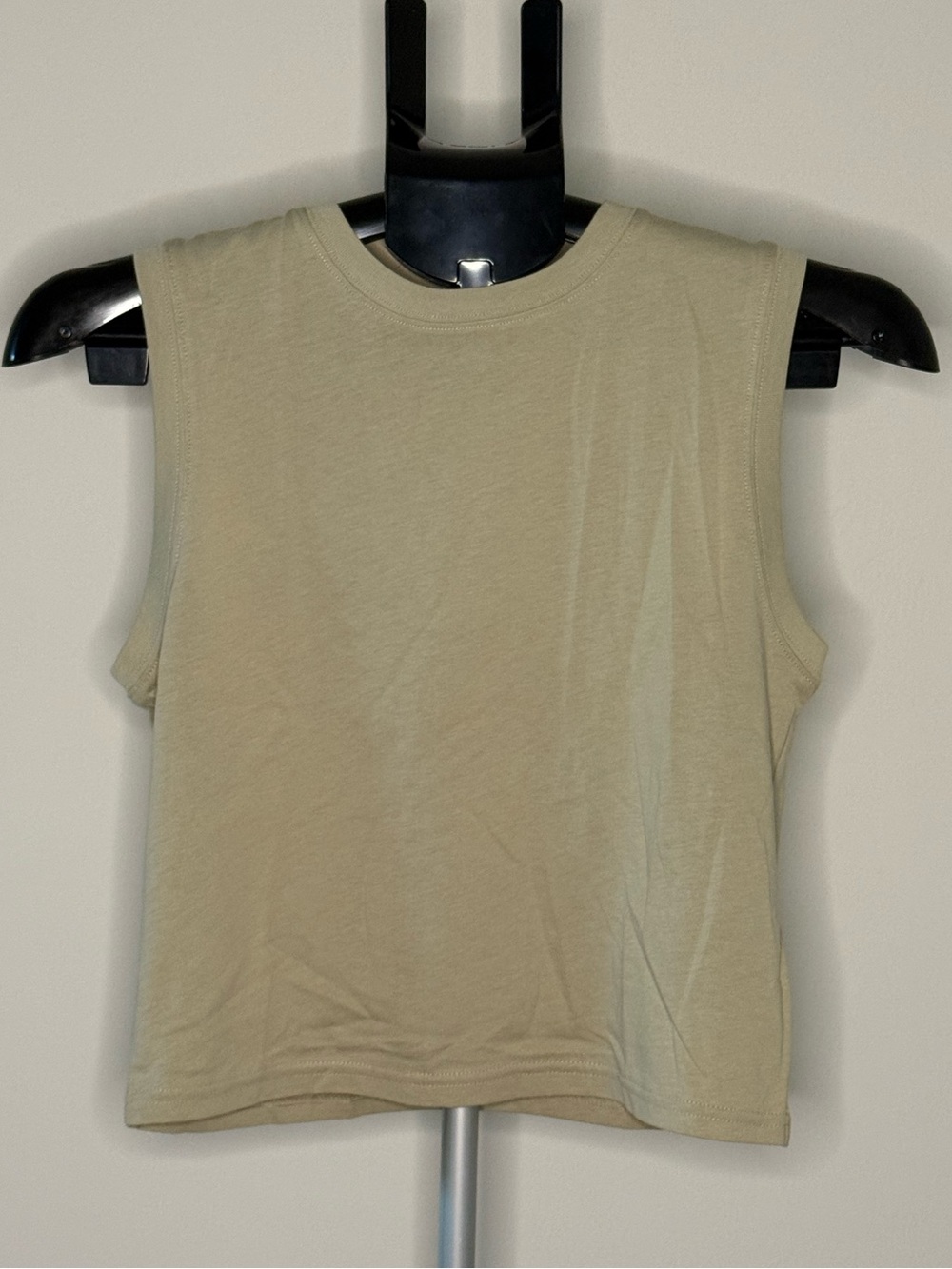 Athleta Olive/Taupe Cropped Muscle Tank XXS | Soft Cotton Athleisure Top